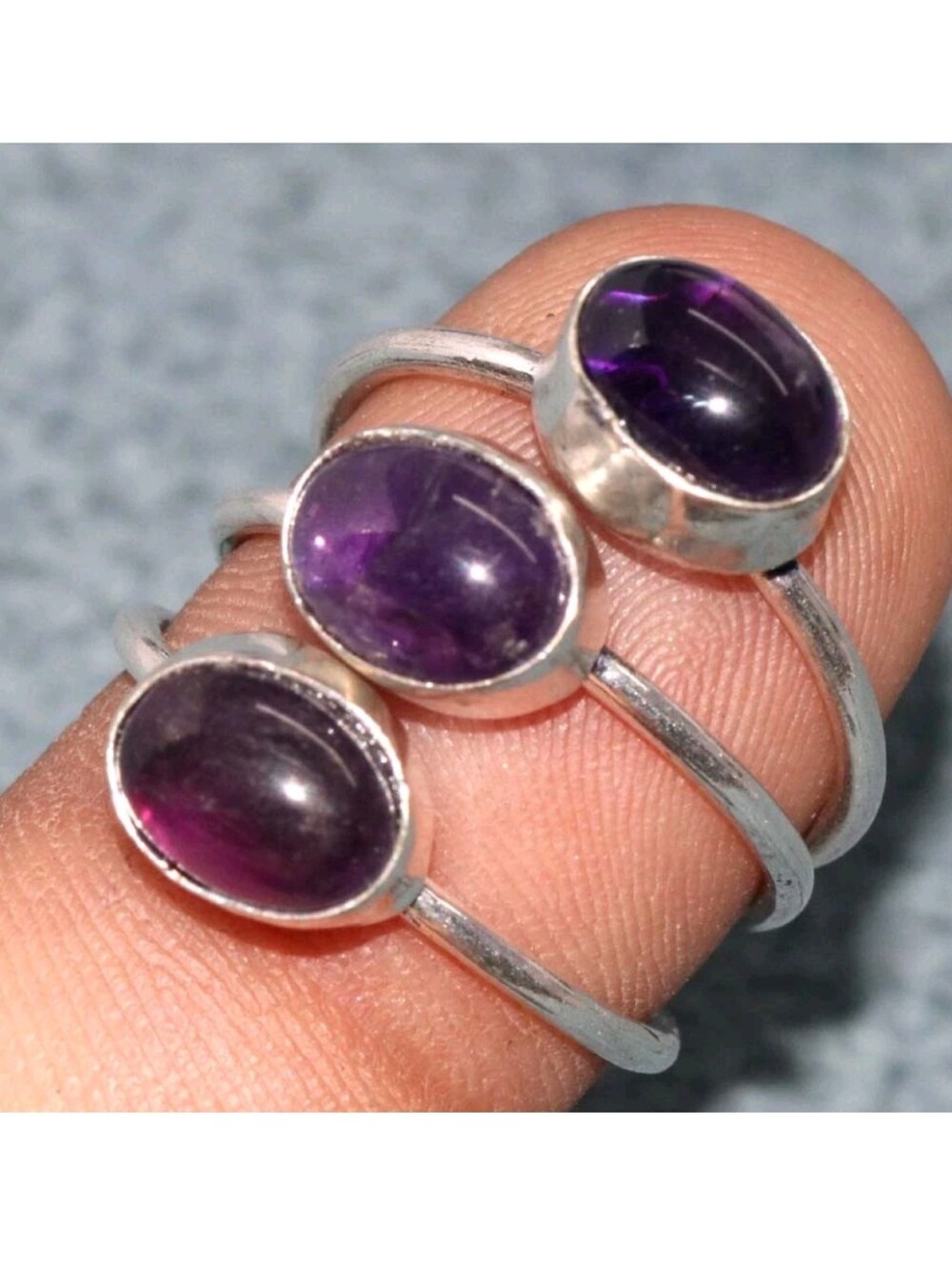 Amethyst Gemstone Jewelry 925 Sterling Silver Handmade Ring